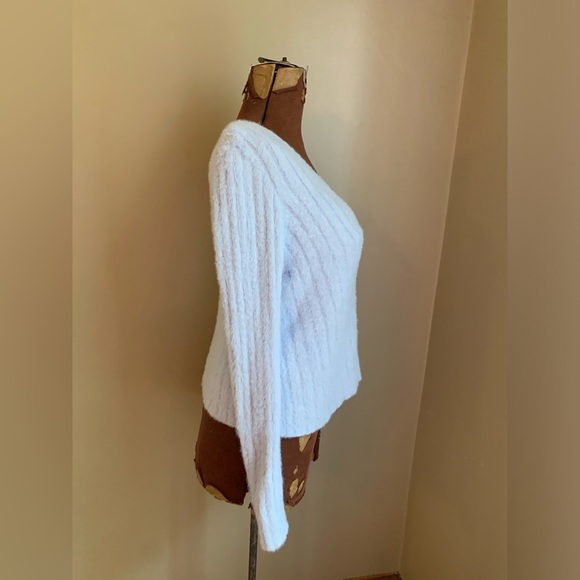 Major label group fuzzy blue cardigan sweater clean girl - Picture 2 of 7